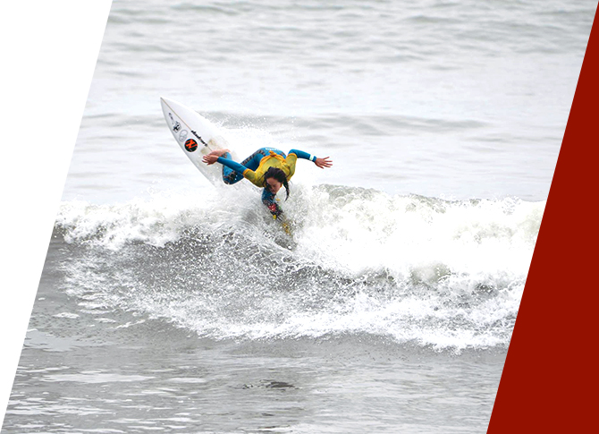 Surfing at the Funbe Beach